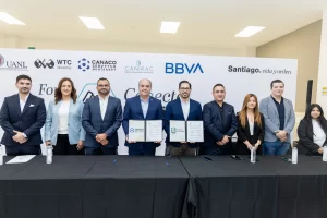 CANACO Monterrey firma convenio de colaboración con el municipio de Santiago